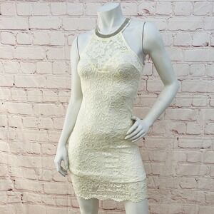 Jacaranda Lace Beige Dress Size Small